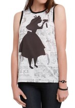 Disney Alice In Wonderland Tank Comic Strip Tonal Muscle Shirt Jr Size XS - £12.28 GBP