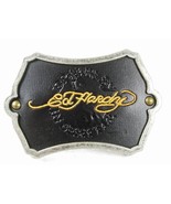 Drawn By In Seattle Black Leather Belt Buckle By ED HARDY 33116 - £35.60 GBP