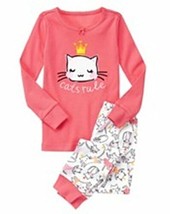 NWT Gymboree Girls Cats Rule Gymmies Pajamas PJs 12-18M 4T  NEW - £13.61 GBP