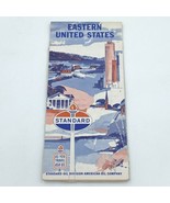 Vintage Standard Oil Road Map Eastern US States MI IN KY VA WV PA NY VT ... - £6.73 GBP