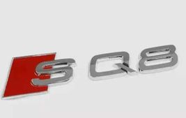 Chrome 3D Rear Trunk Emblem Badge For Audi SQ8 Sedan Avant Gloss Silver ... - $24.99