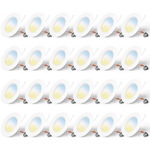 Amico 24 Pack 5/6 inch 5CCT LED Recessed Lighting, Dimmable, 12.5W=100W, 950LM,  - £131.82 GBP