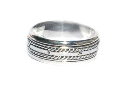 Sterling Silver Bali X And O Mens Spinner Ring - £34.75 GBP