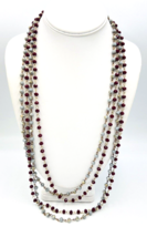 Set Of Two Rosary Style Long Beaded Necklaces 60 in - $23.76