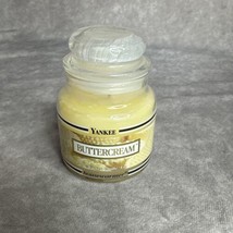 Yankee Candle Buttercream Small Jar Candle 3.7oz Black Band 25-40 Hours New - £13.51 GBP