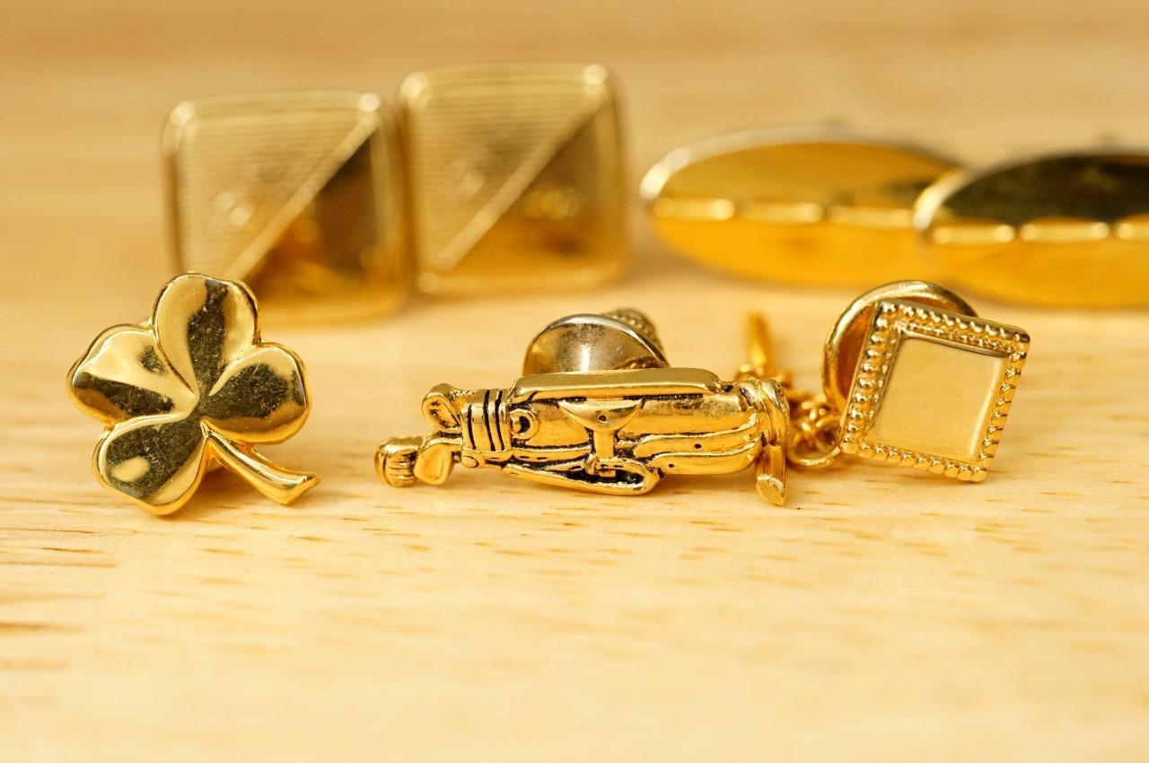 Vintage Mens Jewelry Lot Cuff Links Tie Bars and 50 similar items
