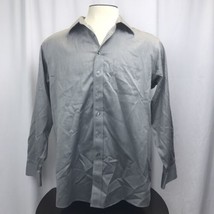 Gold Lable Men&#39;s Button-down Long Sleeve Shirt Gray Ash 17/34 - $15.72