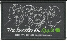 BEATLES beatles on apple white on black 2016 oblong WOVEN SEW ON PATCH official - £3.96 GBP