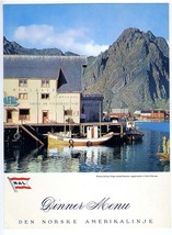 Set of 5 M/S Sagafjord World Cruise Dinner Menus Norwegian American Lines 1973 - £27.29 GBP