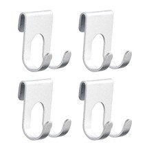 4Pcs Adhesive Plug Hook, Stainless Steel Heavy Duty Razor Holder For Shower, Kit - £7.15 GBP