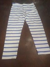Basic Editions Girls Size Small 6 Blue And White Striped leggings - £12.27 GBP