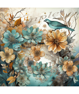 Printable Wall Art Flowers Bird Digital Download 3 Sizes Wall Decor Bedr... - £3.89 GBP