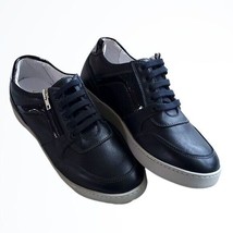 David Tate Italian Black Patent and Suede Leather Traveler Fashion Sneaker Sz 7 - £37.96 GBP