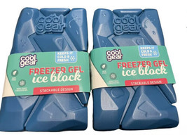 Cool Gear Freezer Gel Blue Ice Block Ice Pack Lot of 2 Freezer Pack - £5.55 GBP