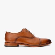 The Gambaha Tan Leather Quarter Brogue Cap Toe Oxford Men Shoe image 8
