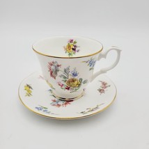 Royal Winchester Bone China Teacup &amp; Saucer, England Multicolored Flower... - $37.39