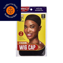 Red by Kiss Stocking Wig Caps - 2PCS Black 2 Count, (Black)  - £11.45 GBP