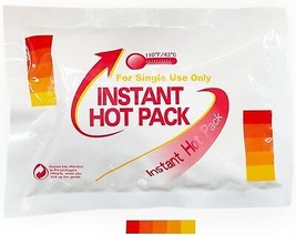 10-Pack Instant Hot Packs for Pain Relief, Compact Disposable Heating Patches - £20.30 GBP