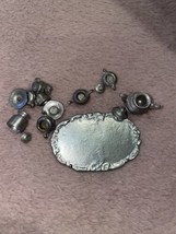 No Lead Pewter Miniature ￼ doll house tea set #27 - £11.79 GBP