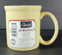 Vintage Gibson Mix &#39;n&#39; Match Yellow Cafe Oversize Coffee Mug Ceramic 14 Oz - $8.54