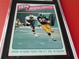 1975 #459 Topps Lynn Swann HI-LITES Sgc 88 Near MINT/ Mint 8 Steelers Rookie - $224.99