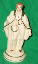 Vtg Victorian Gem Dandy Jim Gentleman Cape Fancy Cavalier Porcelain Man Figurine - £102.01 GBP