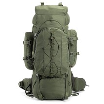 80 Litres Rucksack Detachable Day Pack Army Green Hiking Backpack Rucksa... - £115.64 GBP