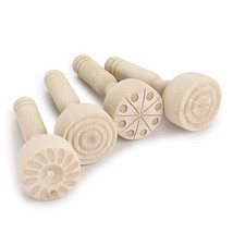 Wooden Clay Stamp Set, Wooden Playdough Stamps, Wooden Handle Pottery Tools Wood - £15.71 GBP