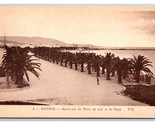 Boulevard du Front de mer et la Plage  Bizerte Tunisia  UNP DB Postcard Q25 - $9.85