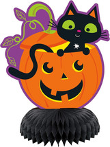Cat and Pumpkin Halloween 3 Pc Mini Centerpiece Set 6 inch - £2.91 GBP