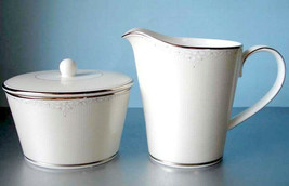 Monique Lhuillier for Royal Doulton Modern Love Sugar Bowl &amp; Creamer New - £67.94 GBP