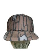 ntage Cabela’s USA Tree Bark Camo Snapback Hat Unstructured Mesh Lined Cap - $17.50