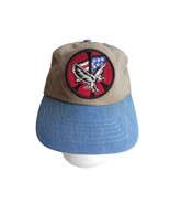 Vintage Trucker Baseball Hat Cap Snapback Adjustable Eagle Flag Peace US... - $184.28 MXN