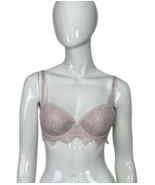 Victorias Secret Dream Angels Lined Bra Lined Demi Lace 34B Pink - $19.79