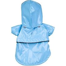 Blue PVC Waterproof Adjustable Pet Dog Raincoat Rain Coat Jacket w/ Remo... - $29.99