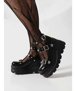 Platform Mary Jane Shoes with Triple Buckle Straps - $96.49+