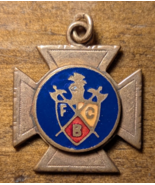 Knights of Pythias Enamel Fraternal Maltese Cross Pendant Jewelry Fob Charm - $15.49 CAD