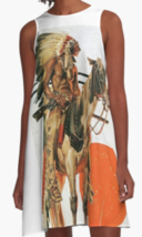 Cowgirl Kim Indian and His Horse A-Line Dress - £72.15 GBP+