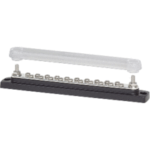 Blue Sea 2312, 150 Ampere Common Busbar 20 x 8-32 Screw Terminal with Cover - £39.23 GBP