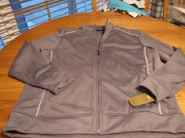 Men&#39;s Greg Norman long sleeve fleece jacket coat alloy grey $69.50 L LG Large - £16.94 GBP