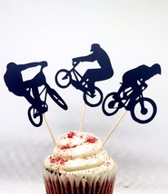 Bmx cupcake toppers, bmx cupcake topper, bmx toppers, bmx topper, bmx theme - $8.42