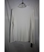 NWT Fuinloth Turtleneck Long Sleeve Slim Fit Spandex Shirt Heather White... - £11.21 GBP