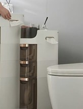 Plastic Slim Storage Cabinet,Rolling Narrow Organizer with Toilet Paper ... - $93.49