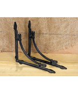2 LARGE Shelf Brackets Corbels Wall Cast Iron Rustic Farmhouse 10&quot; X 10&quot; !! - $49.14 CAD