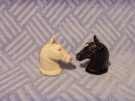 DIECAST METAL HORSE HEAD BUST  SALT &amp; PEPPER SHAKERS VINTAGE UNUSED - £11.69 GBP