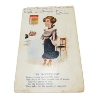 Antique Postcard The Elocutionist Woman Classy 1906 Poem Card Rare Pre-W... - £29.81 GBP
