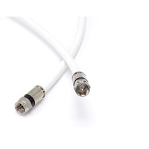 12&#39; Feet, White RG6 Coaxial Cable (Coax Cable) with Weather Proof Connectors, F8 - £18.80 GBP