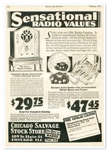 Print Ad Chicago Salvage Stock Store Radio Catalog 1931 Newsprint Advert... - $182.07 MXN