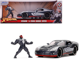 2008 Dodge Viper SRT10 Dark Gray with Venom Diecast Figurine &quot;Spider-Man&quot; &quot;Marve - £41.01 GBP
