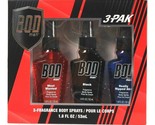 Bod Man 1.8 Oz 3 Ct Fragrance Body Sprays Most Wanted Black Really Rippe... - $22.99